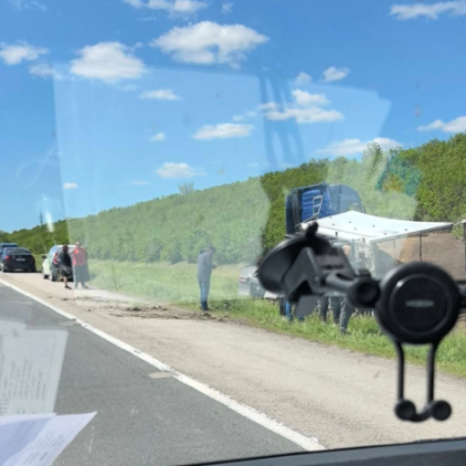 Камион се обърна на авомагистрала Хемус Инцидентът е станал на