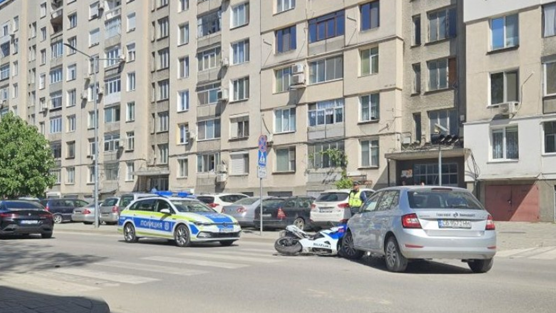 Катастрофа с моторист в Пловдив