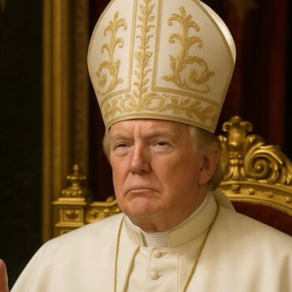 Американският президент Доналд Тръмп пусна своя снимка като папа Изображението изглежда