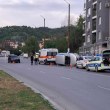 Катастрофа в Благоевград, преобърна се автомобил СНИМКИ