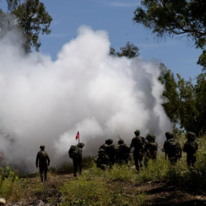 Израелските въоръжени сили заявиха късно вчера че са поразили обект