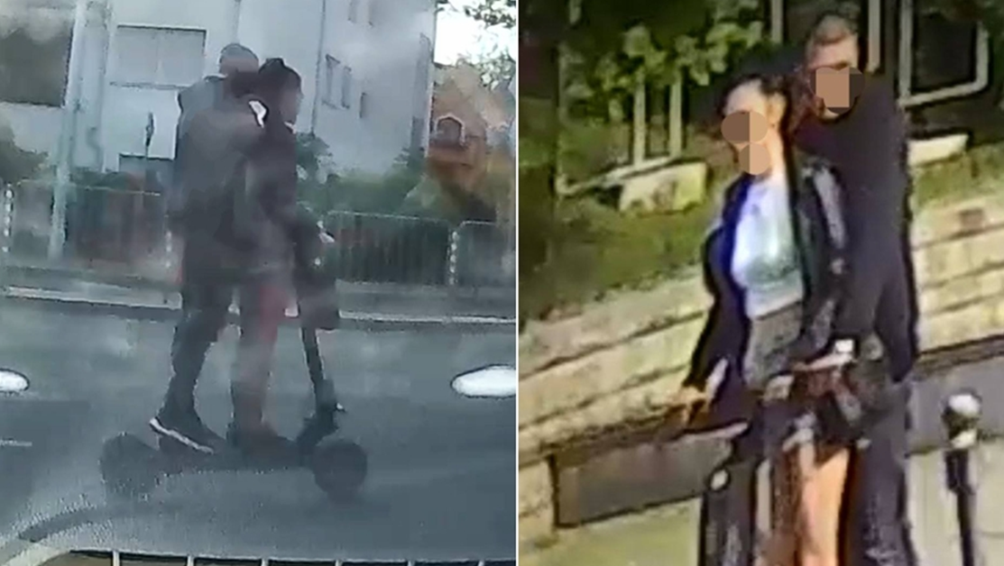 Безумна разходка с тротинетка на бул. 
