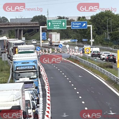 Първите тапи заради ремонта на магистрала Тракия край Пловдив започнаха Причината