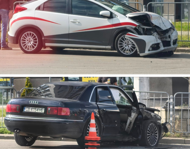 Две коли се блъснаха в София СНИМКИ