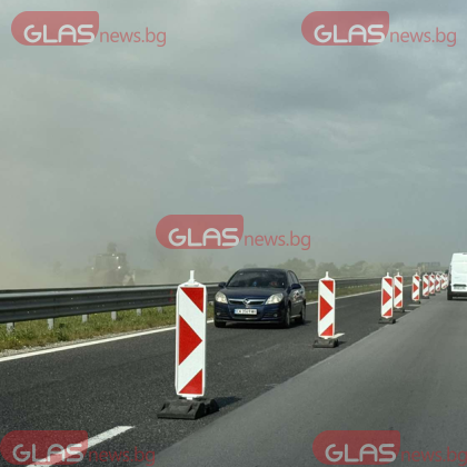 Сериозни затруднения за шофьорите на автомагистрала Тракия в района на