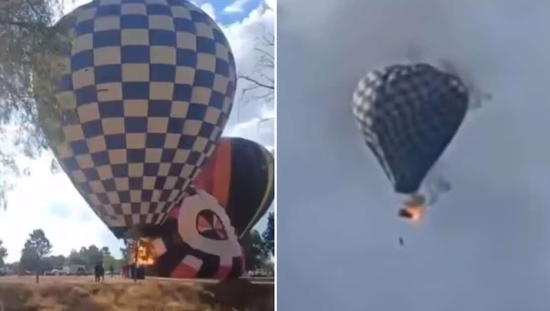 Балон с горещ въздух се запали в Мексико, има загинал ВИДЕО