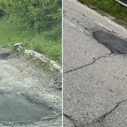 Състоянието на третокласния път III 1004 при село Челопек област Враца