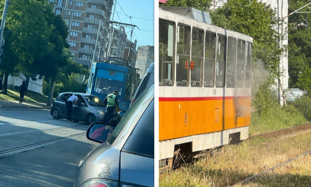 В първия ден след края на стачките: Два инцидента с трамваи в София СНИМКИ
