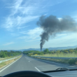 Камион горя в логистична база край Стара Загора