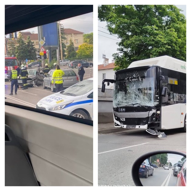 Ужас в столицата: автобус премина на червено и помете лек автомобил ВИДЕО