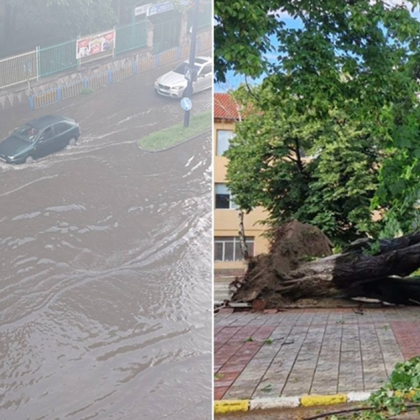 Интензивен дъжд паднал този следобед над Пазарджик предизвика сериозни затруднения