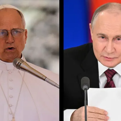 В сряда следобед папа Лъв XIV и руският президент Владимир