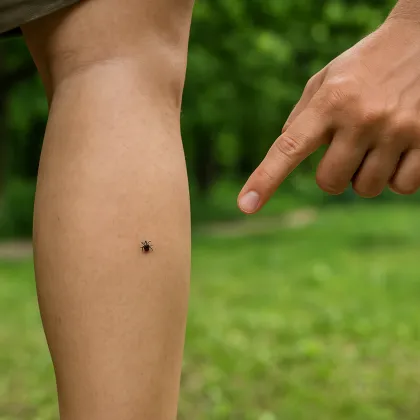 Добър вечер Преглеждайте се добре за кърлежи след разходка в