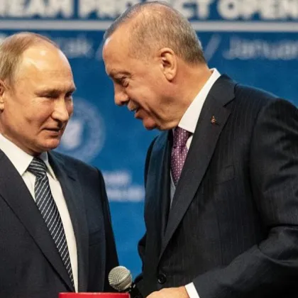 Президентите на Турция и Русия Реджеп Тайип Ердоган и Владимир