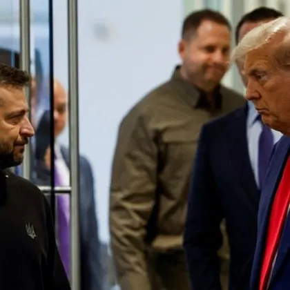 Президентът на САЩ Доналд Тръмп и неговият украински колега Володимир