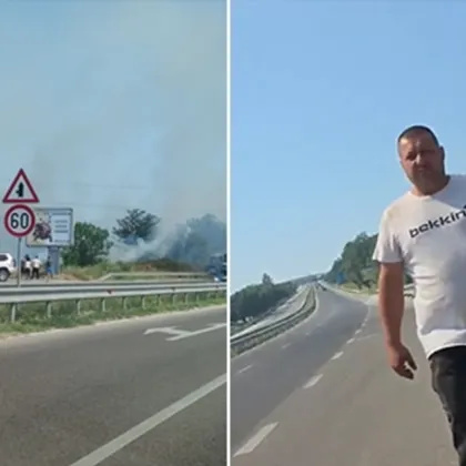 Голям пожар бушува в житна нива на входа на Димитровград