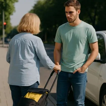 Когато животът те изненада с две счупени колела тежък товар