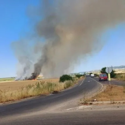 Пожар е избухнал в околностите на Несебър За това съобщават