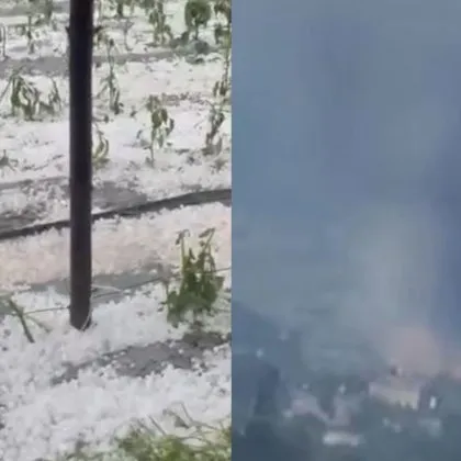 Серия от природни бедствия връхлетяха Благоевградско тази вечер Мощна градушка удари