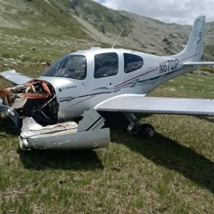 Пилотът на аварийно кацналия самолет в Пирин беше откаран в