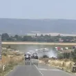 Запален камион ограничи движението на път край АМ "Тракия"