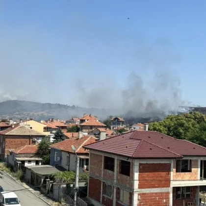Две огнища горят до Карнобат СНИМКИ