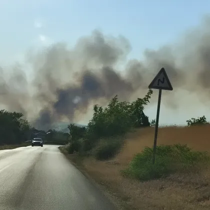 Пожарът край Арбанаси е напълно изгасен