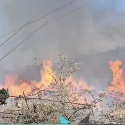 Пътят Петрич Мелник е затворен заради пожар край с Рибник Огънят