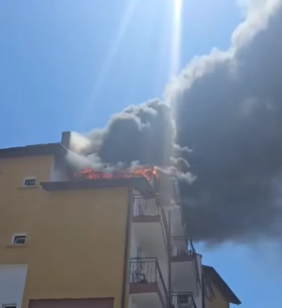 Голям пожар горя в Приморско