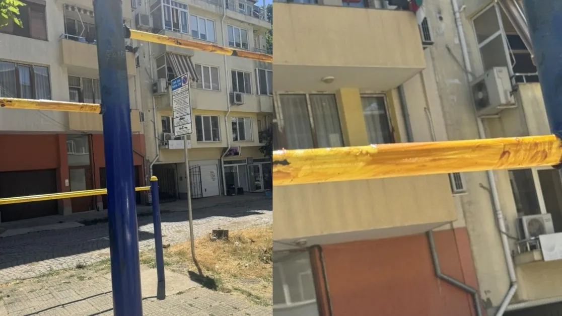 Намазаха с грес спортни съоръжения на открито в Ямбол СНИМКИ