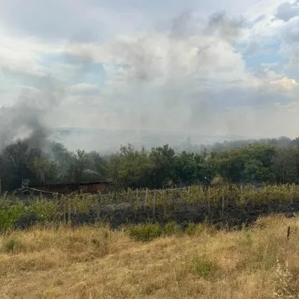 Пожар избухна във вилната зона на Харманли Това е станало