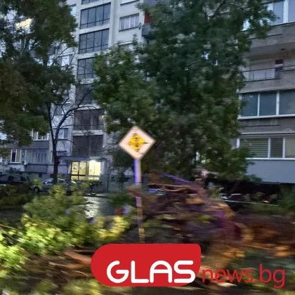 Кратка но силна буря премина през Пловдив тази вечер като