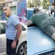 Метална палка, скачане на капак и женски крясъци: Пътен спор в столичен квартал ВИДЕО