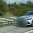 Нагло! Шофьор "лети" със 120 км/ч в аварийнана на АМ Тракия