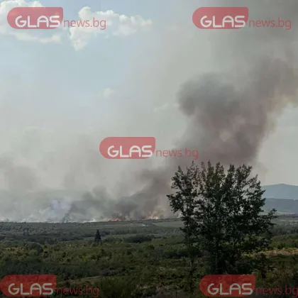 Пожарът който избухна край 73 я километър на автомагистрала Тракия и