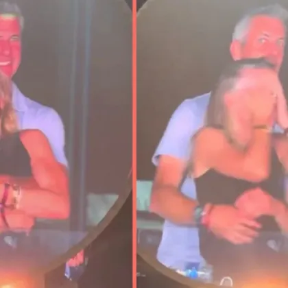 Интимна прегръдка на концерт на Coldplay уловена от прочутата камера