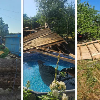 Унищожителен ураган удари Беловско - отнесени са покриви СНИМКИ