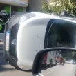 Инцидент в Стара Загора, кола се обърна странично СНИМКА