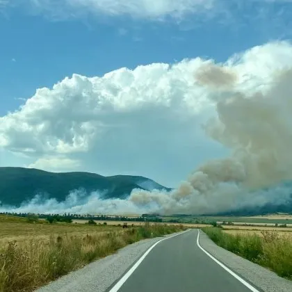Големият пожар бушуващ в Трънско е обхванал няколко къщи потвърдиха