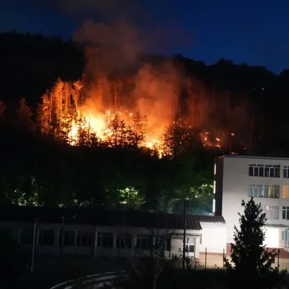 Голям пожар избухна тази нощ в квартал Чолаковци във Велико