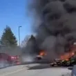 Малък самолет се вряза в кола