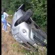 Кола се преобърна на пътя София - Самоков СНИМКА