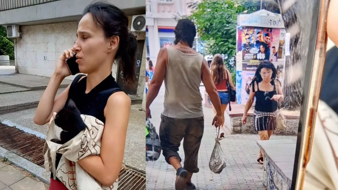 Общинарка откупи котка, жестоко вързана в торба от варненски клошар ВИДЕО