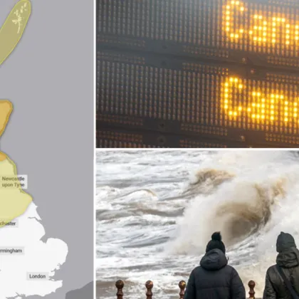 Бурята Флорис наближава Обединеното кралство като железопътните компании в най засегнатите