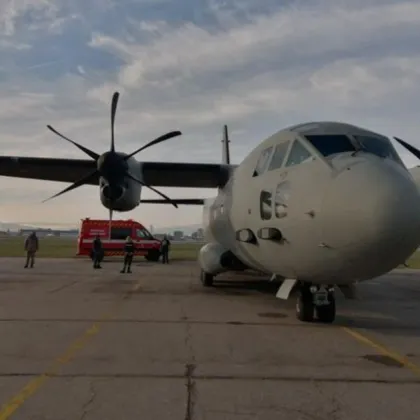 Своеннотранспортен самолет C 27J Спартан на Военновъздушните сили бе транспортирано по