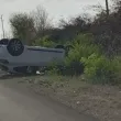 Кола се обърна по таван в Плевенско СНИМКА