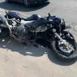Верижна катастрофа с мотор и бус край Пловдив