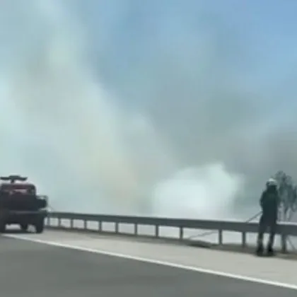 Първи подробности за пожара затруднил движението на АМ Тракия в