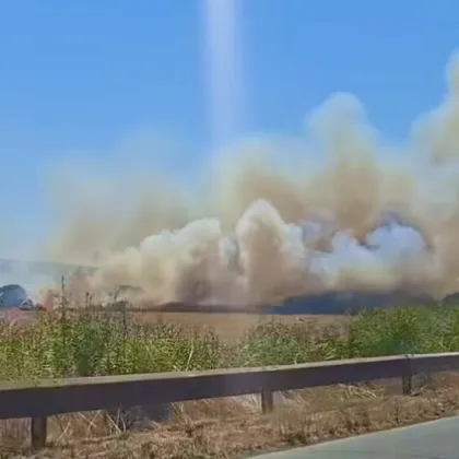 Пожар се разгоря край село Тънково Бургаско Огънят е тръгнал