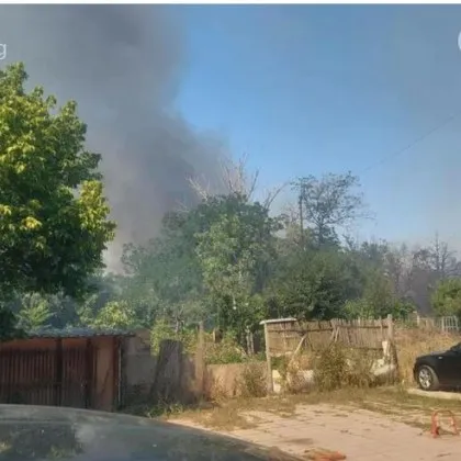 Гъст дим се издига в района на Ботаническата градина в